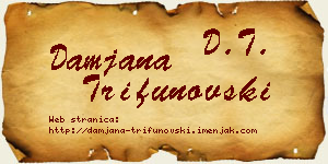 Damjana Trifunovski vizit kartica